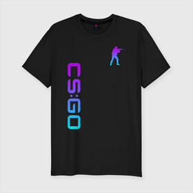 Мужская футболка хлопок Slim с принтом CS GO NEON | КС ГО НЕОН в городе Новоалтайск, 92% хлопок, 8% лайкра | приталенный силуэт, круглый вырез ворота, длина до линии бедра, короткий рукав | astralis | awp | counter strike | cs go | cs go global offensive | cs:go | faze clan | hyper beast | team liquid | астралис | кс го | тим ликвид | фейз клан | хайпер бист