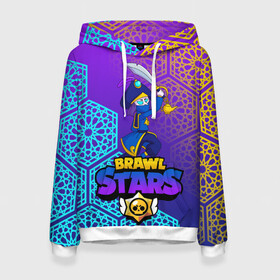Женская толстовка 3D с принтом MORTIS BRAWL STARS в городе Новоалтайск, 100% полиэстер  | двухслойный капюшон со шнурком для регулировки, мягкие манжеты на рукавах и по низу толстовки, спереди карман-кенгуру с мягким внутренним слоем. | brawl | brawl stars | brawl stars rogue mortis | clash | mortis brawl stars | rogue mortis | бравл старс | бравл старс коварный мортис | игра | коварный мортис | мобильные игры | мортис