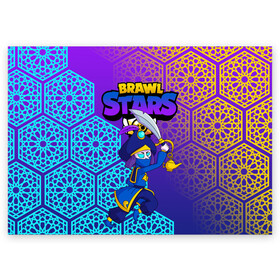 Поздравительная открытка с принтом MORTIS BRAWL STARS в городе Новоалтайск, 100% бумага | плотность бумаги 280 г/м2, матовая, на обратной стороне линовка и место для марки
 | brawl | brawl stars | brawl stars rogue mortis | clash | mortis brawl stars | rogue mortis | бравл старс | бравл старс коварный мортис | игра | коварный мортис | мобильные игры | мортис