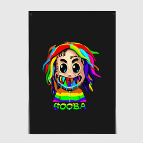 Постер с принтом 6IX9INE в городе Новоалтайск, 100% бумага
 | бумага, плотность 150 мг. Матовая, но за счет высокого коэффициента гладкости имеет небольшой блеск и дает на свету блики, но в отличии от глянцевой бумаги не покрыта лаком | 6 | 6ix9ine | 9 | america | gang | gangsta | gooba | keke | koko | music | rap | shark | tekashi | usa | акула | америка | музыка | реп | рэп | текаши