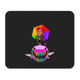 Коврик для мышки прямоугольный с принтом 6IX9INE в городе Новоалтайск, натуральный каучук | размер 230 х 185 мм; запечатка лицевой стороны | 6 | 6ix9ine | 9 | america | gang | gangsta | gooba | keke | koko | music | rap | shark | tekashi | usa | акула | америка | музыка | реп | рэп | текаши