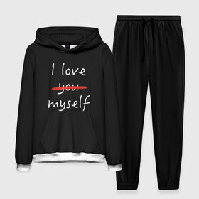 Мужской костюм 3D (с толстовкой) с принтом i Love myself в городе Новоалтайск,  |  | Тематика изображения на принте: i love myself | love you | кровь | люблю тебя | самолюбие | эгоист | я люблю себя