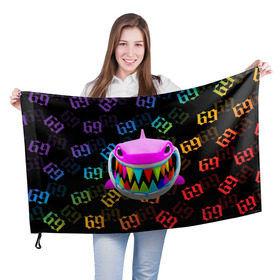 Флаг 3D с принтом 6IX9INE в городе Новоалтайск, 100% полиэстер | плотность ткани — 95 г/м2, размер — 67 х 109 см. Принт наносится с одной стороны | 6ix9ine | 6ix9ine  gooba | gooba | акула | сикснайн | сиксти найн | сиксти найн репер | такаши | текаши | текаши сикснайн