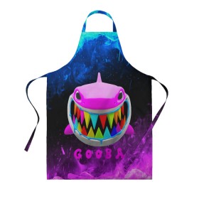 Фартук 3D с принтом 6IX9INE- GOOBA в городе Новоалтайск, 100% полиэстер | общий размер — 65 х 85 см, ширина нагрудника — 26 см, горловина — 53 см, длина завязок — 54 см, общий обхват в поясе — 173 см. Принт на завязках и на горловине наносится с двух сторон, на основной части фартука — только с внешней стороны | 6ix9ine | 6ix9ine  gooba | gooba | акула | сикснайн | сиксти найн | сиксти найн репер | такаши | текаши | текаши сикснайн
