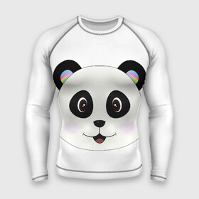 Мужской рашгард 3D с принтом Panda в городе Новоалтайск,  |  | bear | colorful | green | nature | panda | детские | животные | звери | милые | мультфильмы | панды | радуга