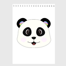 Скетчбук с принтом Panda в городе Новоалтайск, 100% бумага
 | 48 листов, плотность листов — 100 г/м2, плотность картонной обложки — 250 г/м2. Листы скреплены сверху удобной пружинной спиралью | bear | colorful | green | nature | panda | детские | животные | звери | милые | мультфильмы | панды | радуга