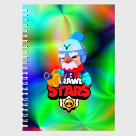 Тетрадь с принтом BRAWL STARS GALE в городе Новоалтайск, 100% бумага | 48 листов, плотность листов — 60 г/м2, плотность картонной обложки — 250 г/м2. Листы скреплены сбоку удобной пружинной спиралью. Уголки страниц и обложки скругленные. Цвет линий — светло-серый
 | bibi | brawl stars | coach mike | crow | gale | leon | leon shark | max | mecha crow | mortis | mr.p | phoenix | sally leon | sandy | spike | sprout | tara | unicorn | virus 8 bit | werewolf | ворон | оборотень