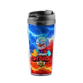 Термокружка-непроливайка с принтом BRAWL STARS GALE в городе Новоалтайск, внутренняя часть — пищевой пластик, наружная часть — прозрачный пластик, между ними — полиграфическая вставка с рисунком | объем — 350 мл, герметичная крышка | bibi | brawl stars | coach mike | crow | gale | leon | leon shark | max | mecha crow | mortis | mr.p | phoenix | sally leon | sandy | spike | sprout | tara | unicorn | virus 8 bit | werewolf | ворон | оборотень