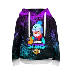 Детская толстовка 3D с принтом BRAWL STARS GALE в городе Новоалтайск, 100% полиэстер | двухслойный капюшон со шнурком для регулировки, мягкие манжеты на рукавах и по низу толстовки, спереди карман-кенгуру с мягким внутренним слоем | Тематика изображения на принте: bibi | brawl stars | coach mike | crow | gale | leon | leon shark | max | mecha crow | mortis | mr.p | phoenix | sally leon | sandy | spike | sprout | tara | unicorn | virus 8 bit | werewolf | ворон | оборотень