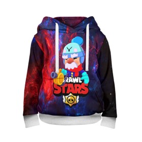 Детская толстовка 3D с принтом BRAWL STARS GALE в городе Новоалтайск, 100% полиэстер | двухслойный капюшон со шнурком для регулировки, мягкие манжеты на рукавах и по низу толстовки, спереди карман-кенгуру с мягким внутренним слоем | Тематика изображения на принте: bibi | brawl stars | coach mike | crow | gale | leon | leon shark | max | mecha crow | mortis | mr.p | phoenix | sally leon | sandy | spike | sprout | tara | unicorn | virus 8 bit | werewolf | ворон | оборотень