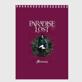 Скетчбук с принтом Paradise Lost в городе Новоалтайск, 100% бумага
 | 48 листов, плотность листов — 100 г/м2, плотность картонной обложки — 250 г/м2. Листы скреплены сверху удобной пружинной спиралью | paradise lost | арт | готик метал | дум метал | музыка | рок