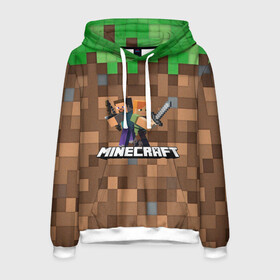Мужская толстовка 3D с принтом MINECRAFT в городе Новоалтайск, 100% полиэстер | двухслойный капюшон со шнурком для регулировки, мягкие манжеты на рукавах и по низу толстовки, спереди карман-кенгуру с мягким внутренним слоем. | craft | game | mine | minecraft | minecraftmemories | pixel | twitter | игра | майнкрафт | маркус перссон | пиксель | ремесло | шахта