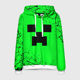 Мужская толстовка 3D с принтом MINECRAFT CREEPER в городе Новоалтайск, 100% полиэстер | двухслойный капюшон со шнурком для регулировки, мягкие манжеты на рукавах и по низу толстовки, спереди карман-кенгуру с мягким внутренним слоем. | block | creeper | cube | minecraft | pixel | блок | геометрия | крафт | крипер | кубики | майнкрафт | пиксели