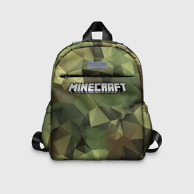 Детский рюкзак 3D с принтом MINECRAFT MILITARY | МАЙНКРАФТ КАМУФЛЯЖ в городе Новоалтайск, 100% полиэстер | лямки с регулируемой длиной, сверху петелька, чтобы рюкзак можно было повесить на вешалку. Основное отделение закрывается на молнию, как и внешний карман. Внутри дополнительный карман. По бокам два дополнительных кармашка | block | creeper | cube | minecraft | pixel | блок | геометрия | крафт | крипер | кубики | майнкрафт | пиксели