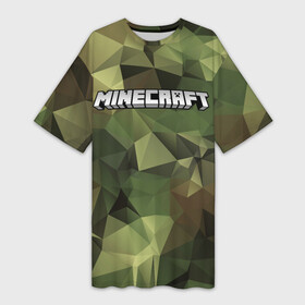 Платье-футболка 3D с принтом MINECRAFT MILITARY | МАЙНКРАФТ КАМУФЛЯЖ в городе Новоалтайск,  |  | block | creeper | cube | minecraft | pixel | блок | геометрия | крафт | крипер | кубики | майнкрафт | пиксели