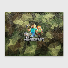 Обложка для студенческого билета с принтом MINECRAFT в городе Новоалтайск, натуральная кожа | Размер: 11*8 см; Печать на всей внешней стороне | Тематика изображения на принте: block | creeper | cube | minecraft | pixel | блок | геометрия | крафт | крипер | кубики | майнкрафт | пиксели