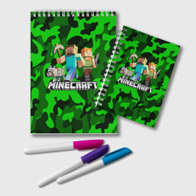Блокнот с принтом MINECRAFT в городе Новоалтайск, 100% бумага | 48 листов, плотность листов — 60 г/м2, плотность картонной обложки — 250 г/м2. Листы скреплены удобной пружинной спиралью. Цвет линий — светло-серый
 | Тематика изображения на принте: block | creeper | cube | minecraft | pixel | блок | геометрия | крафт | крипер | кубики | майнкрафт | пиксели