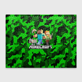 Обложка для студенческого билета с принтом MINECRAFT в городе Новоалтайск, натуральная кожа | Размер: 11*8 см; Печать на всей внешней стороне | Тематика изображения на принте: block | creeper | cube | minecraft | pixel | блок | геометрия | крафт | крипер | кубики | майнкрафт | пиксели