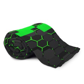 Плед 3D с принтом MINECRAFT CREEPER в городе Новоалтайск, 100% полиэстер | закругленные углы, все края обработаны. Ткань не мнется и не растягивается | block | creeper | cube | minecraft | pixel | блок | геометрия | крафт | крипер | кубики | майнкрафт | пиксели