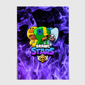 Постер с принтом Brawl Stars TRIO в городе Новоалтайск, 100% бумага
 | бумага, плотность 150 мг. Матовая, но за счет высокого коэффициента гладкости имеет небольшой блеск и дает на свету блики, но в отличии от глянцевой бумаги не покрыта лаком | 8 bit | 8 бит | bibi | brawl | brawl stars | crow | leon | spike | sprout | stars | бравл | бравл старс | браво старс | игра | компьютерная | кров | леон | онлайн | старс