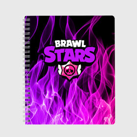 Тетрадь с принтом BRAWL STARS в городе Новоалтайск, 100% бумага | 48 листов, плотность листов — 60 г/м2, плотность картонной обложки — 250 г/м2. Листы скреплены сбоку удобной пружинной спиралью. Уголки страниц и обложки скругленные. Цвет линий — светло-серый
 | 8 bit | barley | brawl stars | brock | bull | colt | crow | dynamike | fire | frank | jessie | leon | nita | барли | бравл старс | брок | булл | ворон | джесси | динамайк | кольт | леон | огонь | фрэнк