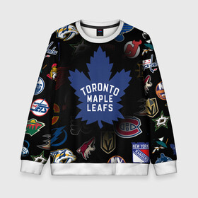 Детский свитшот 3D с принтом Toronto Maple Leafs | НХЛ (Z) в городе Новоалтайск, 100% полиэстер | свободная посадка, прямой крой, мягкая тканевая резинка на рукавах и понизу свитшота | anaheim ducks | arizona coyotes | boston bruins | buffalo sabres | calgary flames | canadiens de montreal | carolina hurricanes | chicago blackhawks | colorado avalanche | columbus blue jackets | dallas stars | detroit red wings | edmonton oil | hockey | 