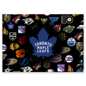 Поздравительная открытка с принтом Toronto Maple Leafs | НХЛ (Z) в городе Новоалтайск, 100% бумага | плотность бумаги 280 г/м2, матовая, на обратной стороне линовка и место для марки
 | anaheim ducks | arizona coyotes | boston bruins | buffalo sabres | calgary flames | canadiens de montreal | carolina hurricanes | chicago blackhawks | colorado avalanche | columbus blue jackets | dallas stars | detroit red wings | edmonton oil | hockey | 