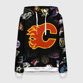 Женская толстовка 3D с принтом Calgary Flames (Z) в городе Новоалтайск, 100% полиэстер  | двухслойный капюшон со шнурком для регулировки, мягкие манжеты на рукавах и по низу толстовки, спереди карман-кенгуру с мягким внутренним слоем. | anaheim ducks | arizona coyotes | boston bruins | buffalo sabres | calgary flames | canadiens de montreal | carolina hurricanes | chicago blackhawks | colorado avalanche | columbus blue jackets | dallas stars | detroit red wings | edmonton oil | hockey | 