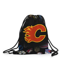 Рюкзак-мешок 3D с принтом Calgary Flames (Z) в городе Новоалтайск, 100% полиэстер | плотность ткани — 200 г/м2, размер — 35 х 45 см; лямки — толстые шнурки, застежка на шнуровке, без карманов и подкладки | Тематика изображения на принте: anaheim ducks | arizona coyotes | boston bruins | buffalo sabres | calgary flames | canadiens de montreal | carolina hurricanes | chicago blackhawks | colorado avalanche | columbus blue jackets | dallas stars | detroit red wings | edmonton oil | hockey | 