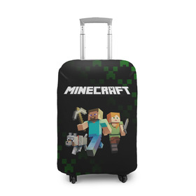 Чехол для чемодана 3D с принтом MINECRAFT. в городе Новоалтайск, 86% полиэфир, 14% спандекс | двустороннее нанесение принта, прорези для ручек и колес | craft | game | mine | minecraft | minecraftmemories | pixel | twitter | игра | майнкрафт | маркус перссон | пиксель | ремесло | шахта