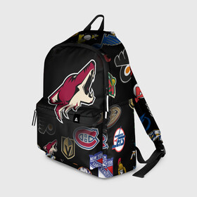 Рюкзак 3D с принтом Arizona Coyotes | NHL (Z) в городе Новоалтайск, 100% полиэстер | лямки с регулируемой длиной, сверху петелька, чтобы рюкзак можно было повесить на вешалку. Основное отделение закрывается на молнию, как и внешний карман. Внутри два дополнительных кармана, один из которых закрывается на молнию. По бокам два дополнительных кармашка | Тематика изображения на принте: anaheim ducks | arizona coyotes | boston bruins | buffalo sabres | calgary flames | canadiens de montreal | carolina hurricanes | chicago blackhawks | colorado avalanche | columbus blue jackets | dallas stars | detroit red wings | edmonton oil | hockey | 