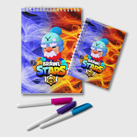 Блокнот с принтом Gale Brawl Stars в городе Новоалтайск, 100% бумага | 48 листов, плотность листов — 60 г/м2, плотность картонной обложки — 250 г/м2. Листы скреплены удобной пружинной спиралью. Цвет линий — светло-серый
 | Тематика изображения на принте: brawl | crow | gale | leon | max | rogue | sally | shark | spike | sprout | tropic | wolf | акула | бравл | волк | ворон | джин | лев | леон | макс | мортис | салли | спраут | старс | тигр