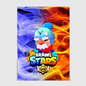 Постер с принтом Gale | Brawl Stars в городе Новоалтайск, 100% бумага
 | бумага, плотность 150 мг. Матовая, но за счет высокого коэффициента гладкости имеет небольшой блеск и дает на свету блики, но в отличии от глянцевой бумаги не покрыта лаком | brawl | crow | gale | leon | max | rogue | sally | shark | spike | sprout | tropic | wolf | акула | бравл | волк | ворон | джин | лев | леон | макс | мортис | салли | спраут | старс | тигр