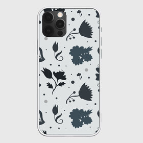 Чехол для iPhone 12 Pro Max с принтом Чёрно-белые цветы в городе Новоалтайск, Силикон |  | Тематика изображения на принте: арт | иллюстрация | лист | листья | природа | узор | узоры | цветок | цветы | ягода | ягоды