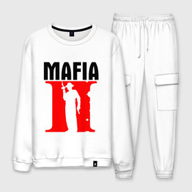 Мужской костюм хлопок с принтом Mafia IIDefinitive Edition(Z) в городе Новоалтайск, 100% хлопок | на свитшоте круглая горловина, мягкая резинка по низу. Брюки заужены к низу, на них два вида карманов: два “обычных” по бокам и два объемных, с клапанами, расположенные ниже линии бедра. Брюки с мягкой трикотажной резинкой на поясе и по низу штанин. В поясе для дополнительного комфорта — широкие завязки | definitive edition | mafia | mafia ii | игра | мафия | мафия 2 | шутер