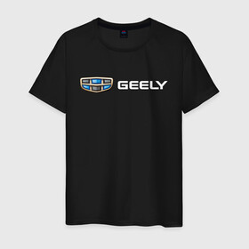 Мужская футболка хлопок с принтом GEELY. в городе Новоалтайск, 100% хлопок | прямой крой, круглый вырез горловины, длина до линии бедер, слегка спущенное плечо. | abstract | auto | brand | car | geely | geometry | sport | texture | абстракция | авто | автомобильные | бренд | геометрия | джили | классика | машины | модные | спорт | стиль | текстура