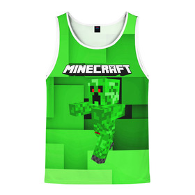 Мужская майка 3D с принтом Minecraft. в городе Новоалтайск, 100% полиэстер | круглая горловина, приталенный силуэт, длина до линии бедра. Пройма и горловина окантованы тонкой бейкой | Тематика изображения на принте: craft | game | mine | minecraft | minecraftmemories | pixel | tnt | twitter | блок | динамит | игра | красный блок | майнкрафт | маркус перссон | пиксель | ремесло | тротил | шахта