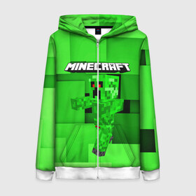 Женская толстовка 3D на молнии с принтом Minecraft. в городе Новоалтайск, 100% полиэстер | длина до линии бедра, манжеты и пояс оформлены мягкой тканевой резинкой, двухслойный капюшон со шнурком для регулировки, спереди молния, по бокам два кармана | craft | game | mine | minecraft | minecraftmemories | pixel | tnt | twitter | блок | динамит | игра | красный блок | майнкрафт | маркус перссон | пиксель | ремесло | тротил | шахта