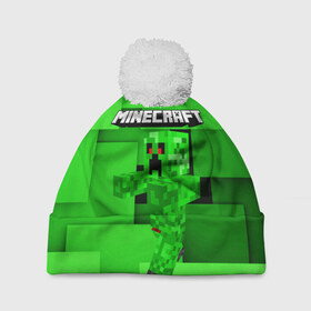 Шапка 3D c помпоном с принтом Minecraft. в городе Новоалтайск, 100% полиэстер | универсальный размер, печать по всей поверхности изделия | craft | game | mine | minecraft | minecraftmemories | pixel | tnt | twitter | блок | динамит | игра | красный блок | майнкрафт | маркус перссон | пиксель | ремесло | тротил | шахта