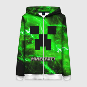 Женская толстовка 3D на молнии с принтом Minecraft. в городе Новоалтайск, 100% полиэстер | длина до линии бедра, манжеты и пояс оформлены мягкой тканевой резинкой, двухслойный капюшон со шнурком для регулировки, спереди молния, по бокам два кармана | craft | game | mine | minecraft | minecraftmemories | pixel | tnt | twitter | блок | динамит | игра | красный блок | майнкрафт | маркус перссон | пиксель | ремесло | тротил | шахта