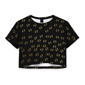 Женская футболка Crop-top 3D с принтом 6ix9ine Gold в городе Новоалтайск, 100% полиэстер | круглая горловина, длина футболки до линии талии, рукава с отворотами | 6ix9ine | 6ix9ine art | 6ix9ine king up | 6ix9ine арт | gooba | gooba 6ix9ine | tekashi | tekashi 6ix9ine | tekashi rap | репер 6ix9ine | репер такеши | такеши | такеши 6ix9ine