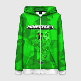 Женская толстовка 3D на молнии с принтом Minecraft. в городе Новоалтайск, 100% полиэстер | длина до линии бедра, манжеты и пояс оформлены мягкой тканевой резинкой, двухслойный капюшон со шнурком для регулировки, спереди молния, по бокам два кармана | craft | game | mine | minecraft | minecraftmemories | pixel | tnt | twitter | блок | динамит | игра | красный блок | майнкрафт | маркус перссон | пиксель | ремесло | тротил | шахта