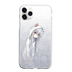 Чехол для iPhone 11 Pro Max матовый с принтом Cat-girl в городе Новоалтайск, Силикон |  | Тематика изображения на принте: cat girl | аниме | девушка кошка | кэтгёл | узоры