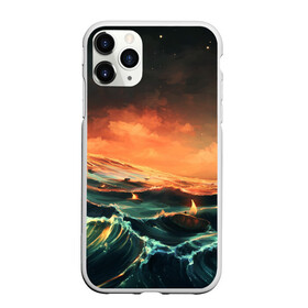 Чехол для iPhone 11 Pro Max матовый с принтом Фэнтези море корабли закат в городе Новоалтайск, Силикон |  | волнение | волны | графика | закат | корабли | море | не сочетаемое | ореховая скорлупа | рассвет | рисунок | свечи | сон | фантастика | фэнтези | шторм