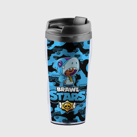 Термокружка-непроливайка с принтом BRAWL STARS LEON SHARK в городе Новоалтайск, внутренняя часть — пищевой пластик, наружная часть — прозрачный пластик, между ними — полиграфическая вставка с рисунком | объем — 350 мл, герметичная крышка | Тематика изображения на принте: 8 bit | 8 бит | bibi | brawl stars | crow | el brown | leon | leon shark | max | mr.p | sally leon | shark | stars | virus | werewolf | акула | биби | вирус | ворон | леон | оборотень | пингвин