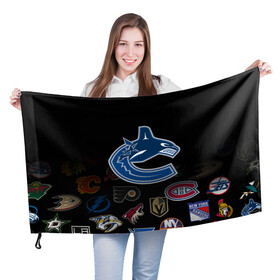 Флаг 3D с принтом NHL Vancouver Canucks | НХЛ (Z) в городе Новоалтайск, 100% полиэстер | плотность ткани — 95 г/м2, размер — 67 х 109 см. Принт наносится с одной стороны | anaheim ducks | arizona coyotes | boston bruins | buffalo sabres | canadiens de montreal | carolina hurricanes | chicago blackhawks | colorado | hockey | nhl | vancouver canucks | нхл | паттерн | спорт | хоккей