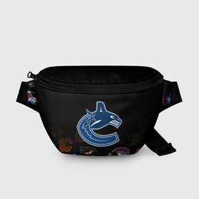 Поясная сумка 3D с принтом NHL Vancouver Canucks | НХЛ (Z) в городе Новоалтайск, 100% полиэстер | плотная ткань, ремень с регулируемой длиной, внутри несколько карманов для мелочей, основное отделение и карман с обратной стороны сумки застегиваются на молнию | anaheim ducks | arizona coyotes | boston bruins | buffalo sabres | canadiens de montreal | carolina hurricanes | chicago blackhawks | colorado | hockey | nhl | vancouver canucks | нхл | паттерн | спорт | хоккей