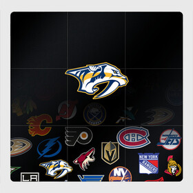 Магнитный плакат 3Х3 с принтом NHL Nashville Predators (Z) в городе Новоалтайск, Полимерный материал с магнитным слоем | 9 деталей размером 9*9 см | Тематика изображения на принте: anaheim ducks | arizona coyotes | boston bruins | buffalo sabres | canadiens de montreal | carolina hurricanes | chicago blackhawks | colorado | hockey | nashville predators | nhl | нхл | паттерн | спорт | хоккей