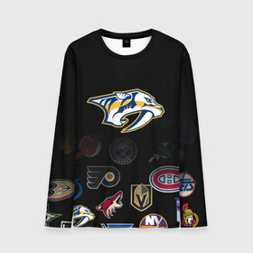 Мужской лонгслив 3D с принтом NHL Nashville Predators (Z) в городе Новоалтайск, 100% полиэстер | длинные рукава, круглый вырез горловины, полуприлегающий силуэт | anaheim ducks | arizona coyotes | boston bruins | buffalo sabres | canadiens de montreal | carolina hurricanes | chicago blackhawks | colorado | hockey | nashville predators | nhl | нхл | паттерн | спорт | хоккей