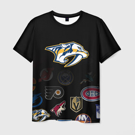 Мужская футболка 3D с принтом NHL Nashville Predators (Z) в городе Новоалтайск, 100% полиэфир | прямой крой, круглый вырез горловины, длина до линии бедер | Тематика изображения на принте: anaheim ducks | arizona coyotes | boston bruins | buffalo sabres | canadiens de montreal | carolina hurricanes | chicago blackhawks | colorado | hockey | nashville predators | nhl | нхл | паттерн | спорт | хоккей